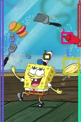 Difference from Image 1 and 2 of SpongeBob